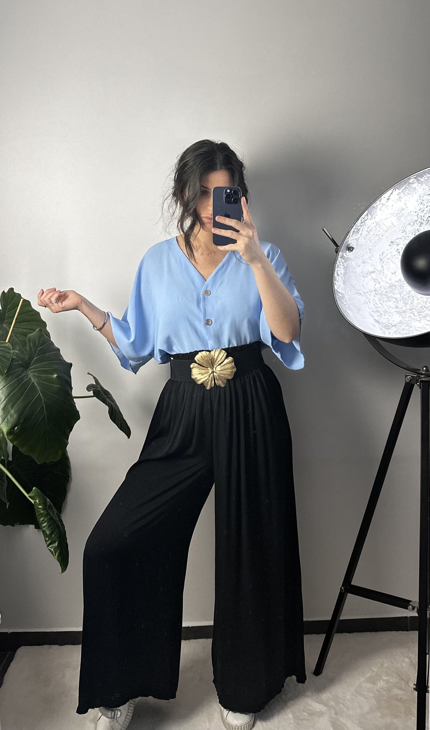 BLOUSE OVERSIZE ROMY - BLEU