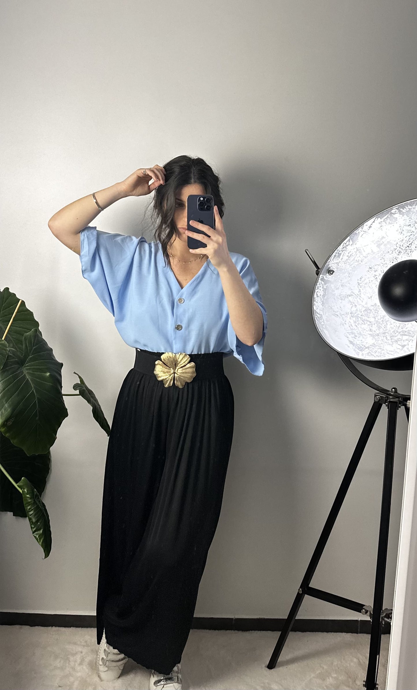 BLOUSE OVERSIZE ROMY - BLEU