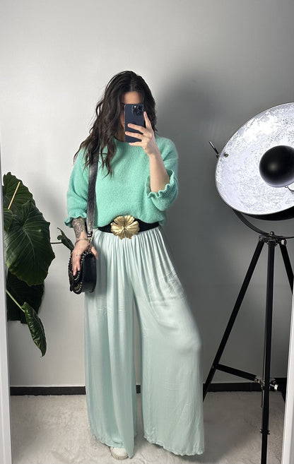 PANTALON JADE - VERT D'EAU