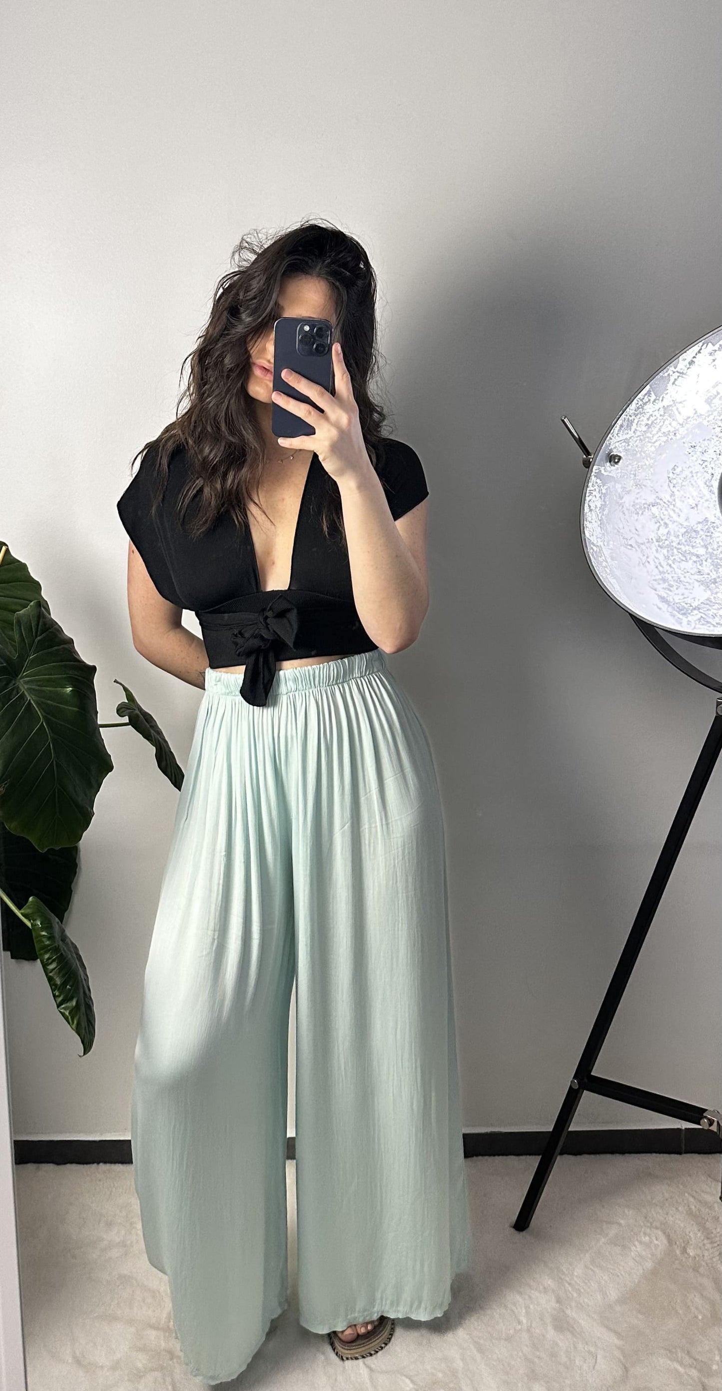 PANTALON JADE - VERT D'EAU