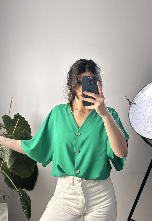 BLOUSE OVERSIZE ROMY - VERT