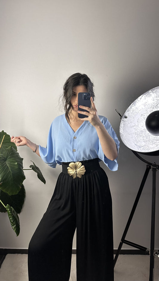 BLOUSE OVERSIZE ROMY - BLEU