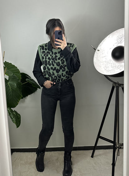 PULL SANS MANCHES LÉA - KAKI